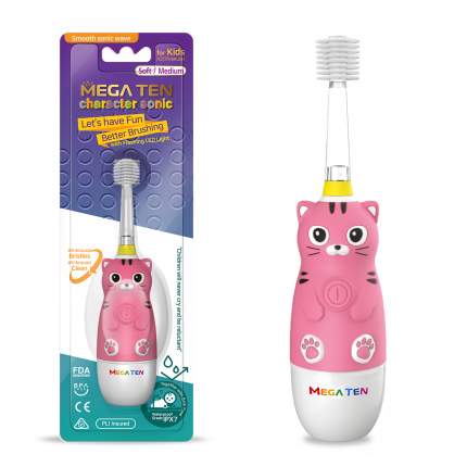 Электрическая зубная щетка MEGA TEN Kids Sonic Котенок